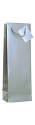 Single Bottle Gift Bags - Silver