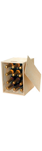 12 Bottle Wooden Box - Sliding Lid