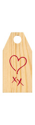 Wooden Gift Tag - Hearts