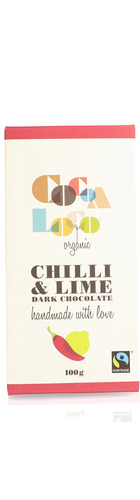 Organic Dark Chocolate, Chilli & Lime Bar - 100g