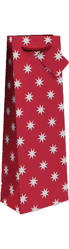 1bt Gift Bag - Red with Silver Star